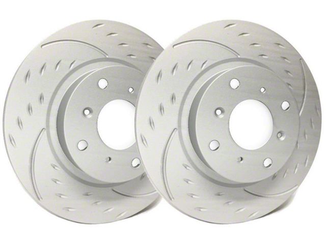 SP Performance Diamond Slot Rotors with Gray ZRC Coating; Front Pair (15-23 Charger Pursuit)