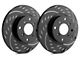 SP Performance Diamond Slotted Rotors with Black Zinc Coating; Rear Pair (06-23 V6 Charger w/ Single Piston Front Calipers)