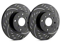 SP Performance Diamond Slotted Rotors with Black Zinc Coating; Rear Pair (06-14 Charger w/ Dual Piston Front Calipers; 15-17 Charger Daytona, R/T, AWD SE, AWD SXT; 18-23 Charger w/ Dual Piston Front Calipers)
