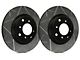 SP Performance Peak Series Slotted Rotors with Black Zinc Plating; Rear Pair (06-23 V6 Charger w/ Single Piston Front Calipers)