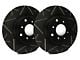 SP Performance Peak Series Slotted Rotors with Black Zinc Plating; Rear Pair (06-14 Charger w/ Dual Piston Front Calipers; 15-17 Charger Daytona, R/T, AWD SE, AWD SXT; 18-23 Charger w/ Dual Piston Front Calipers)