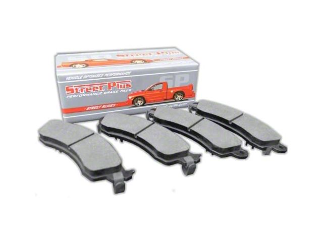 SP Performance Street Plus Semi-Metallic Brake Pads; Front Pair (06-18 V6 Charger w/ Vented Brake Rotors; 12-18 5.7L HEMI Charger w/ Solid Rear Rotors)