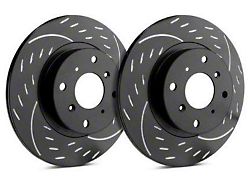 SP Performance Diamond Slot Rotors with Black ZRC Coating; Rear Pair (97-04 Corvette C5)