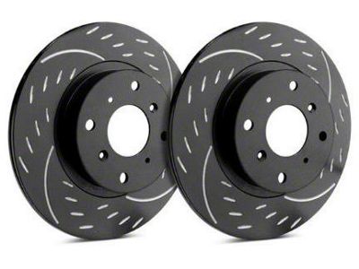 SP Performance Diamond Slot Rotors with Black ZRC Coating; Rear Pair (14-19 Corvette C7 Stingray w/ Standard JL9 Brake Package)