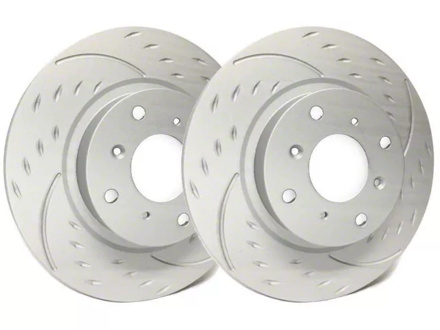 Base Rotor SP Performance Corvette Diamond Slot Rotors with Gray ZRC Coating ...