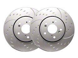 SP Performance Diamond Slot Rotors with Silver ZRC Coating; Front Pair (14-19 Corvette C7 Stingray w/ J55 Brake Package)