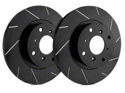 SP Performance Slotted Rotors with Black ZRC Coating; Front Pair (14-19 Corvette C7 Stingray w/ J55 Brake Package)