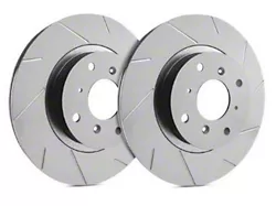 SP Performance Slotted Rotors with Gray ZRC Coating; Front Pair (14-19 Corvette C7 Stingray w/ J55 Brake Package)