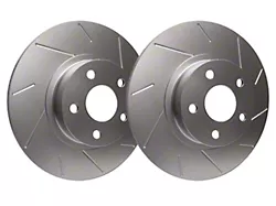 SP Performance Slotted Rotors with Silver ZRC Coated; Front Pair (05-13 Corvette C6 Base w/ Standard Brake Package)
