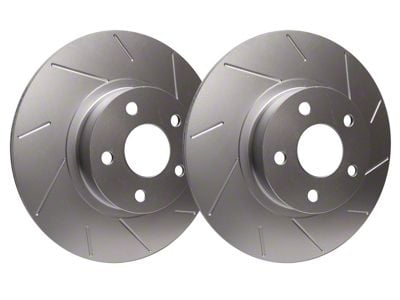 SP Performance Slotted Rotors with Silver ZRC Coated; Front Pair (05-13 Corvette C6 Base w/ Standard Brake Package)