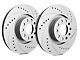 SP Performance Cross-Drilled and Slotted Rotors with Gray ZRC Coating; Front Pair (15-23 Mustang EcoBoost w/o Performance Pack, V6)