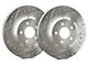 SP Performance Cross-Drilled and Slotted Rotors with Silver ZRC Coated; Front Pair (05-10 Mustang V6)