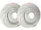 SP Performance Diamond Slot Rotors with Gray ZRC Coating; Front Pair (11-14 Mustang GT w/ Performance Pack; 12-13 Mustang BOSS 302; 07-12 Mustang GT500)