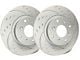SP Performance Diamond Slot Rotors with Gray ZRC Coating; Front Pair (15-23 Mustang GT w/o Performance Pack, EcoBoost w/ Performance Pack)