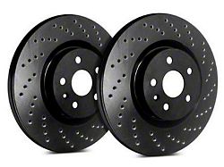 SP Performance Cross-Drilled Rotors with Black ZRC Coated; Front Pair (11-14 Mustang GT Brembo; 12-13 Mustang BOSS 302; 07-12 Mustang GT500)