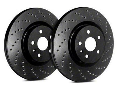 SP Performance Cross-Drilled Rotors with Black ZRC Coated; Rear Pair (05-14 Mustang, Excluding 13-14 GT500)