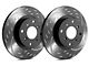 SP Performance Diamond Slot Rotors with Black ZRC Coated; Front Pair (05-10 Mustang V6)