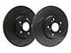 SP Performance Double Drilled and Slotted Rotors with Black ZRC Coated; Rear Pair (84-86 Mustang SVO)