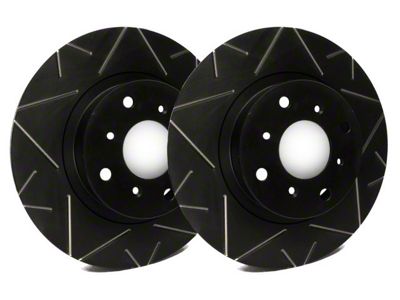 SP Performance Peak Series Slotted Rotors with Black ZRC Coating; Front Pair (15-23 Mustang GT w/ Performance Pack)