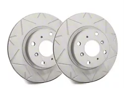 SP Performance Peak Series Slotted Rotors with Gray ZRC Coating; Front Pair (15-23 Mustang GT w/ Performance Pack)