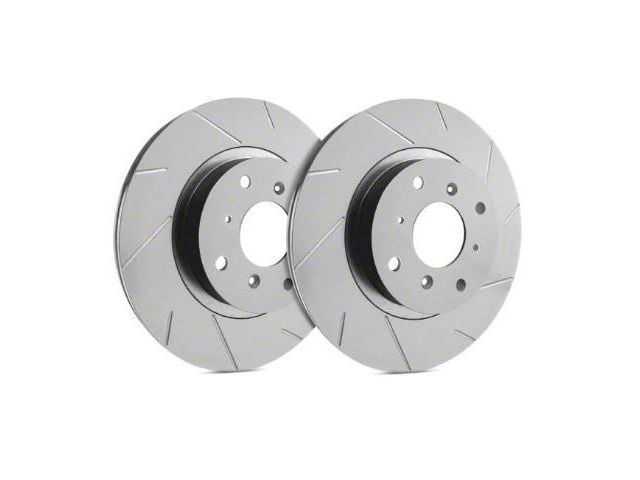 SP Performance Slotted Rotors with Gray ZRC Coating; Front Pair (1979 5.0L Mustang; 82-83 Mustang; 84-86 5.0L Mustang; 87-93 2.3L Mustang)
