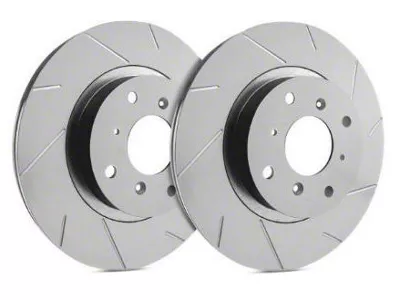 SP Performance Slotted Rotors with Gray ZRC Coating; Rear Pair (90-93 5.0L Mustang)
