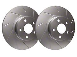 SP Performance Slotted Rotors with Silver ZRC Coating; Rear Pair (84-86 Mustang SVO)
