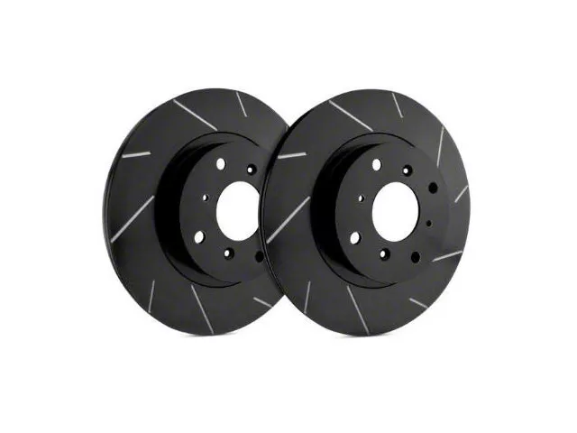 SP Performance Slotted Rotors with Black ZRC Coated; Rear Pair (15-23 Mustang GT, EcoBoost w/ Performance Pack)