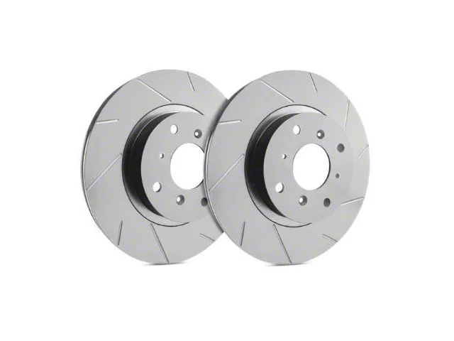 SP Performance Slotted Rotors with Gray ZRC Coating; Front Pair (94-04 Mustang GT, V6)