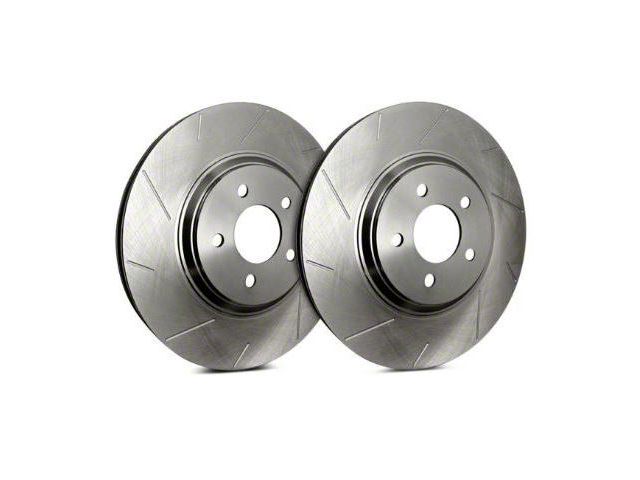 SP Performance Slotted Rotors with Silver ZRC Coated; Front Pair (05-10 Mustang GT; 11-14 Mustang V6)