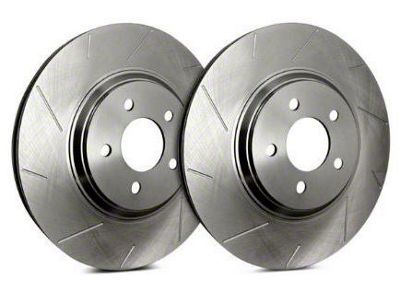 SP Performance Slotted Rotors with Silver Zinc Plating; Front Pair (11-14 GT Brembo; 12-13 BOSS 302; 07-12 GT500)