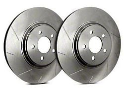 SP Performance Slotted Rotors with Silver ZRC Coated; Front Pair (11-14 Mustang GT Brembo; 12-13 Mustang BOSS 302; 07-12 Mustang GT500)