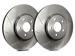 SP Performance Slotted Rotors with Silver ZRC Coated; Rear Pair (05-14 Mustang, Excluding 13-14 GT500)