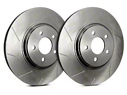 SP Performance Slotted Rotors with Silver Zinc Plating; Rear Pair (05-14 All, Excluding 13-14 GT500)