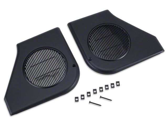 OPR Door Speaker Grille Kit; Black (87-93 All)