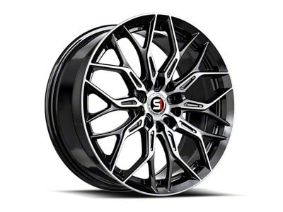 Spec-1 SP-57 Gloss Black and Machined Wheel; 18x8; 38mm Offset (05-09 Mustang GT, V6)