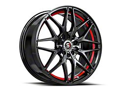Spec-1 SP-60 Gloss Black and Red Undercut Wheel; 17x7.5; 42mm Offset (24-26 Mustang)