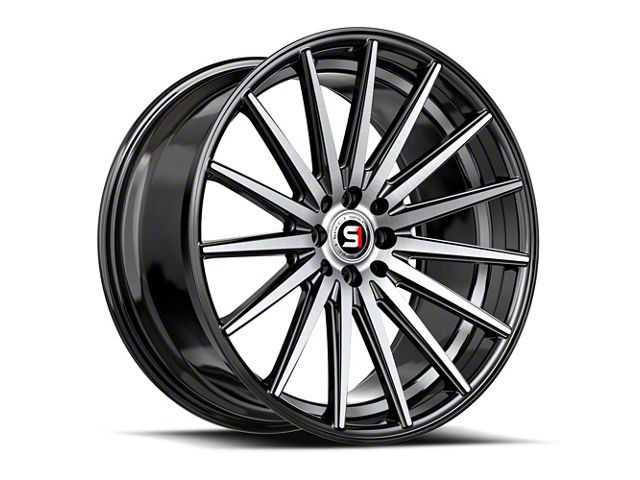 Spec-1 Mustang SP-69 Gloss Black Machined and Undercut Wheel; 17x7.5 ...