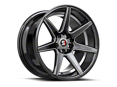 Spec-1 SP-73 Gloss Black Milled and Undercut Wheel; 17x7.5; 42mm Offset (10-14 Mustang GT w/o Performance Pack, V6)