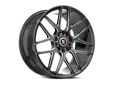 Spec-1 SP-78 Gloss Black and Milled Wheel; 16x7.5; 30mm Offset (79-93 Mustang w/ 5-Lug Conversion)