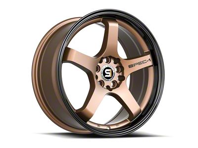 Spec-1 SPT-31 Matte Bronze and Black Lip Wheel; 17x7.5; 42mm Offset (10-14 Mustang GT w/o Performance Pack, V6)