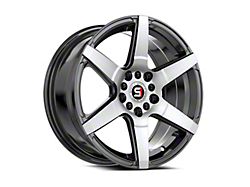 Spec-1 SPT-34 Gloss Black and Machined Wheel; 16x7; 30mm Offset (79-93 Mustang w/ 5-Lug Conversion)