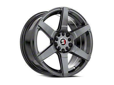 Spec-1 SPT-34 Gloss Black Wheel; 16x7; 30mm Offset (79-93 Mustang w/ 5-Lug Conversion)