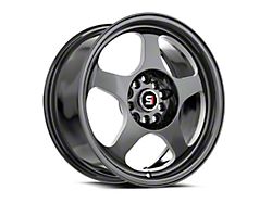Spec-1 SPT-36 Gloss Black and Milled Wheel; 16x7; 30mm Offset (79-93 Mustang w/ 5-Lug Conversion)
