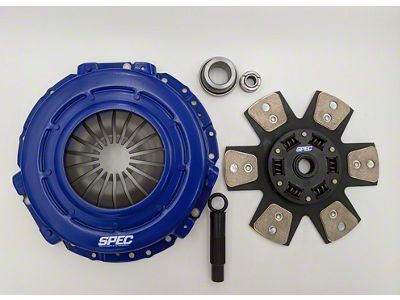 Spec P-Trim Super Twin Carbon Clutch Kit with 6-Bolt Flywheel; 10-Spline (Late 01-04 Mustang GT)