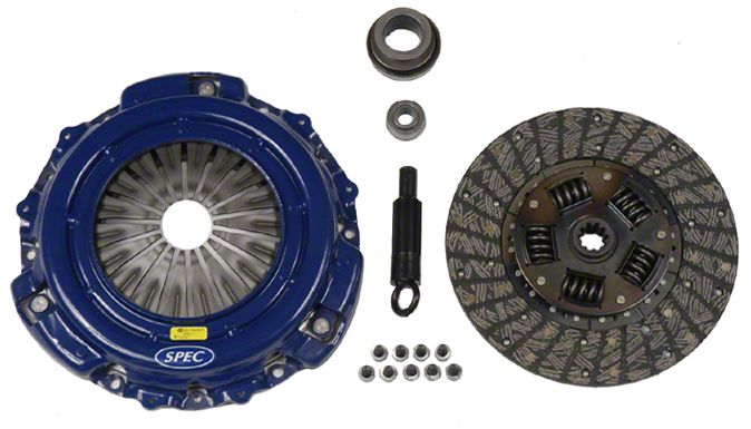 Spec Mustang Stage 1 Organic Clutch Kit; 10 Spline SF141 (94-04