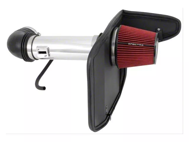Spectre Performance Cold Air Intake with Red Filter; Polished (10-15 Camaro SS)
