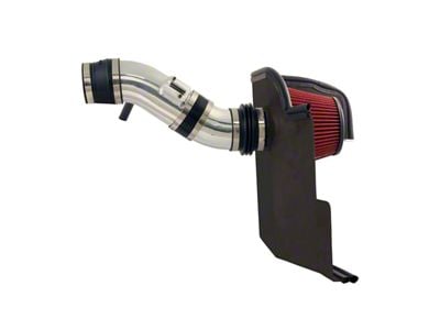 Spectre Performance Cold Air Intake with Red Filter; Polished (11-14 Mustang V6)