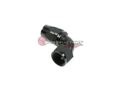 SpeedFactory Racing 90-Degree Hose End Fitting; 10AN; Black Anodized