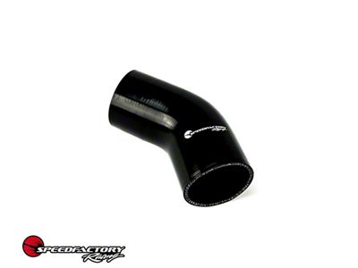 SpeedFactory Racing Silicone 45-Degree Elbow Coupler; 3.50-Inch; Black